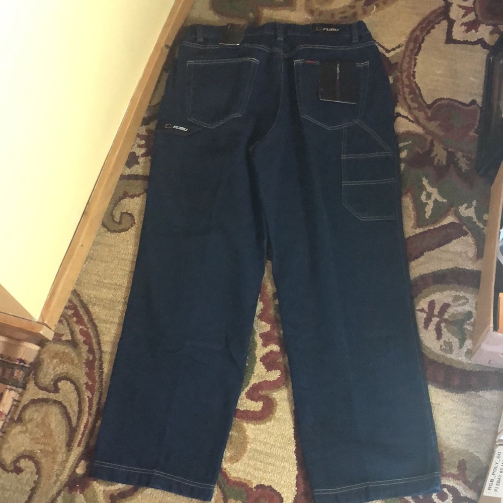 ❌sold❌Vintage 90’s FUBU The Collection Carpenter Jeans sz 40 XL 34 Deadstock NEW - Picture 5 of 16